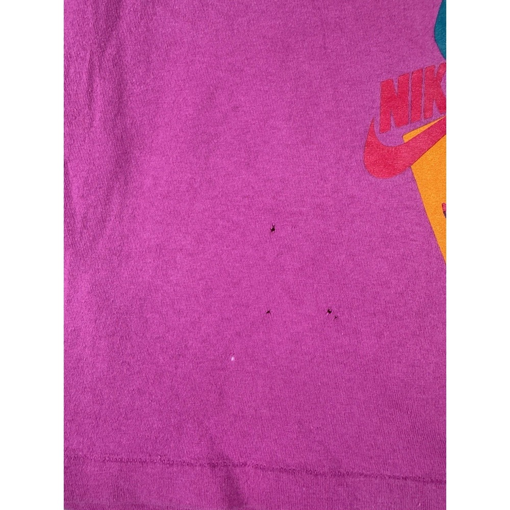 Vintage Nike Abstract Art Swoosh Logo T-Shirt Women's Size‎ Medium 90s Retro - Picture 4 of 10